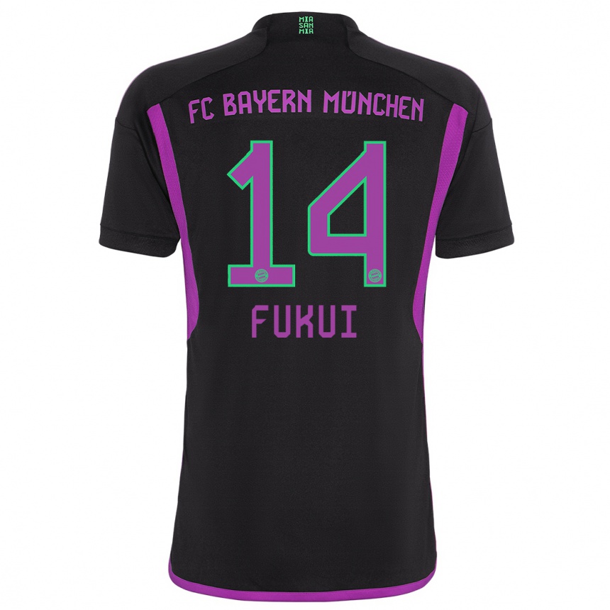 Niño Fútbol Camiseta Taichi Fukui #14 Negro 2ª Equipación 2023/24 México