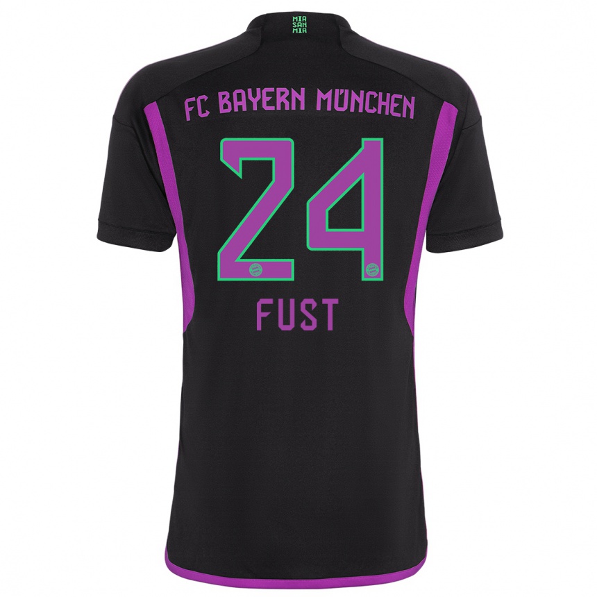 Niño Fútbol Camiseta Leon Fust #24 Negro 2ª Equipación 2023/24 México