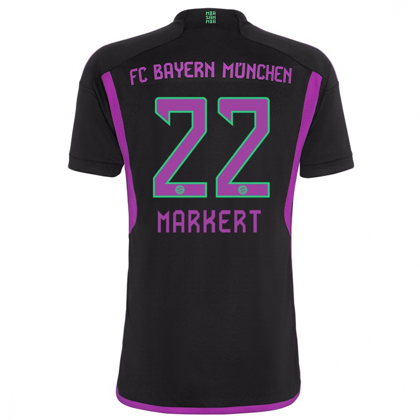 Niño Fútbol Camiseta Leon Markert #22 Negro 2ª Equipación 2023/24 México