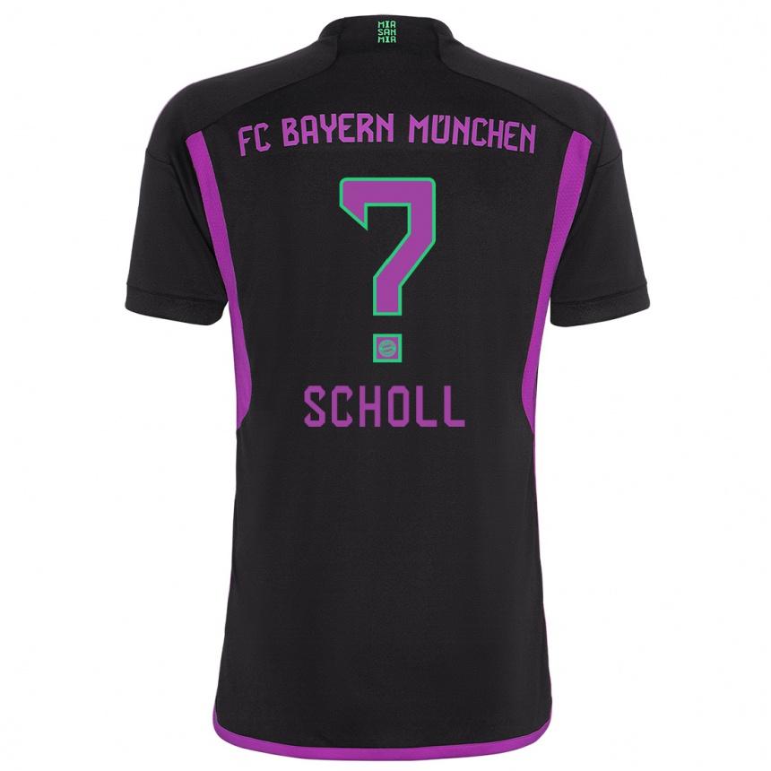 Niño Fútbol Camiseta Paul Scholl #0 Negro 2ª Equipación 2023/24 México