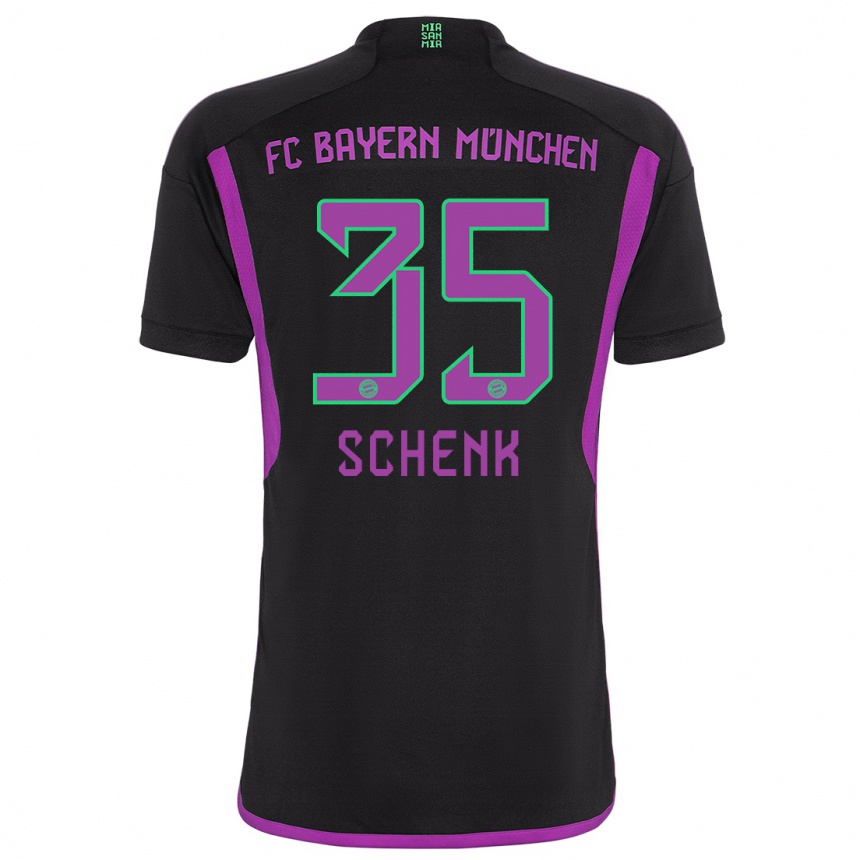 Niño Fútbol Camiseta Johannes Schenk #35 Negro 2ª Equipación 2023/24 México