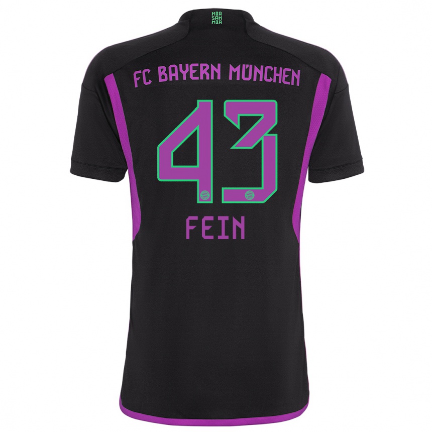 Niño Fútbol Camiseta Adrian Fein #43 Negro 2ª Equipación 2023/24 México