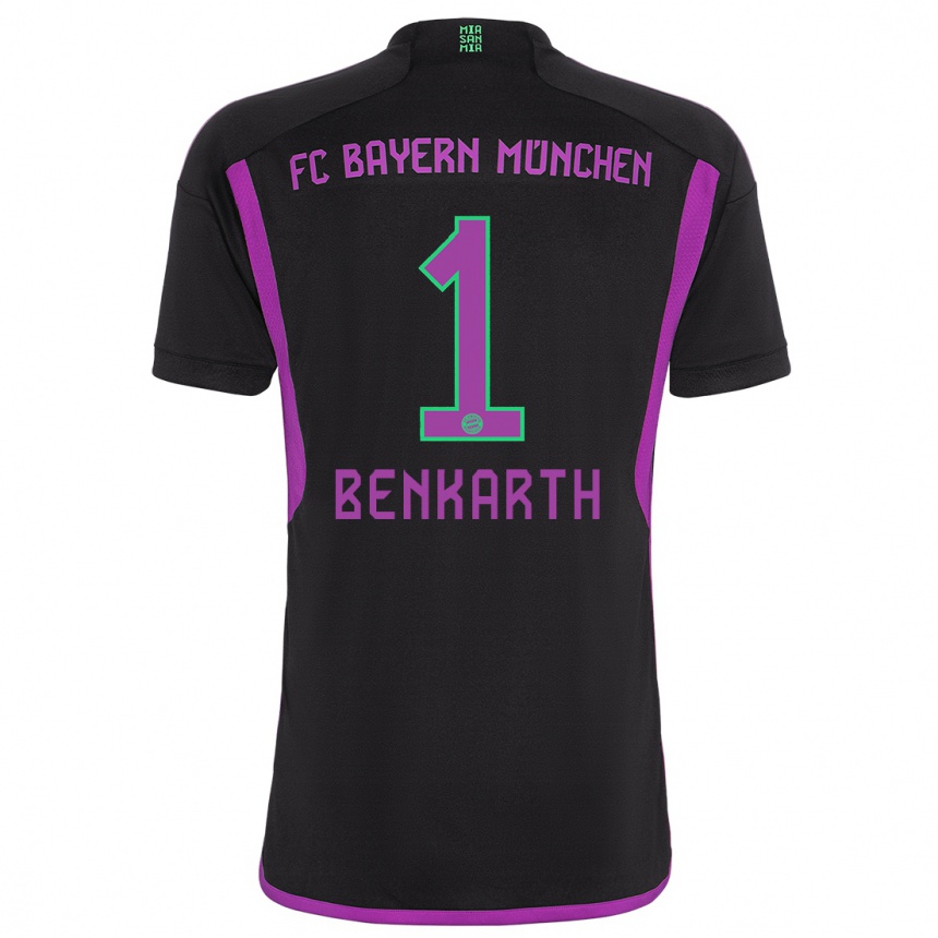 Niño Fútbol Camiseta Laura Benkarth #1 Negro 2ª Equipación 2023/24 México