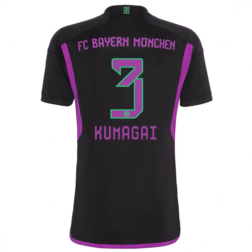 Niño Fútbol Camiseta Saki Kumagai #3 Negro 2ª Equipación 2023/24 México