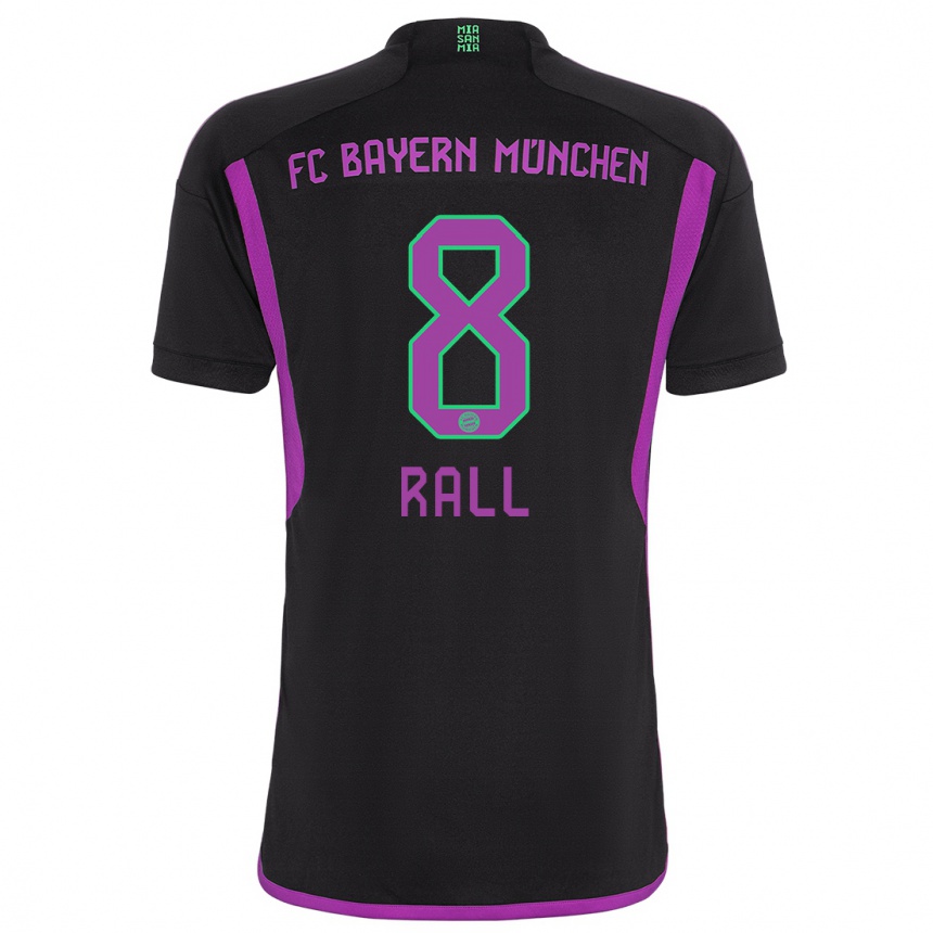 Niño Fútbol Camiseta Maximiliane Rall #8 Negro 2ª Equipación 2023/24 México