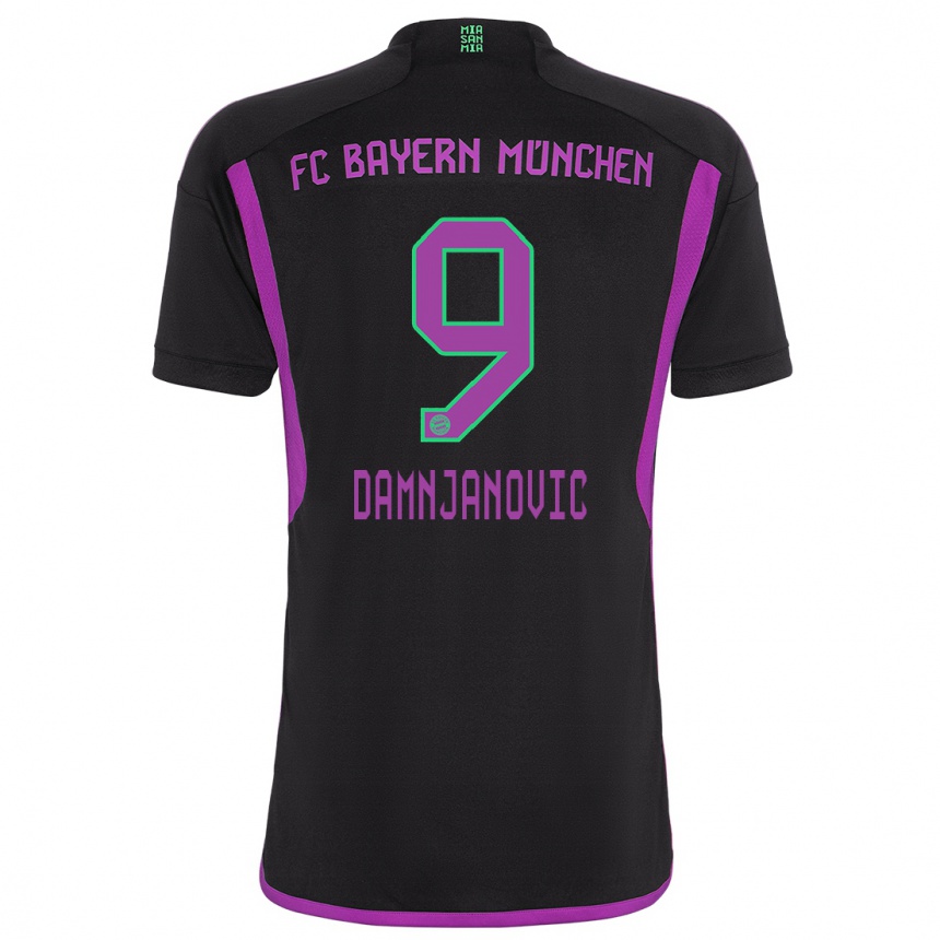 Niño Fútbol Camiseta Jovana Damnjanovic #9 Negro 2ª Equipación 2023/24 México