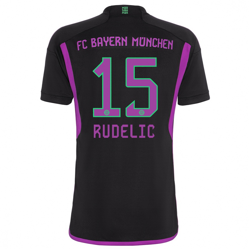 Niño Fútbol Camiseta Ivana Rudelic #15 Negro 2ª Equipación 2023/24 México