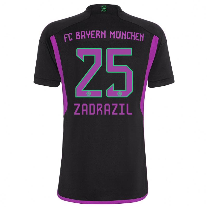 Niño Fútbol Camiseta Sarah Zadrazil #25 Negro 2ª Equipación 2023/24 México