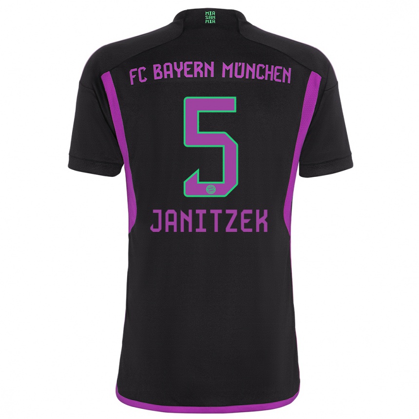 Niño Fútbol Camiseta Justin Janitzek #5 Negro 2ª Equipación 2023/24 México