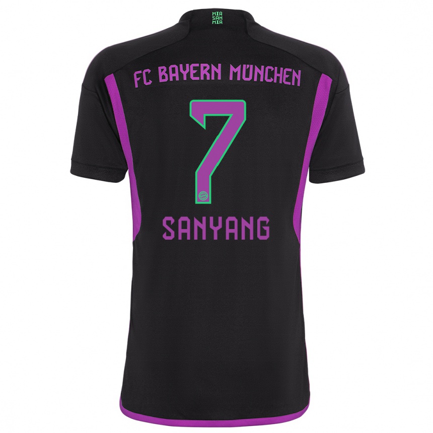 Niño Fútbol Camiseta Mamin Sanyang #7 Negro 2ª Equipación 2023/24 México