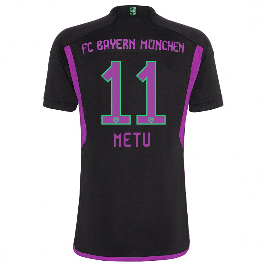 Niño Fútbol Camiseta Emilian Metu #11 Negro 2ª Equipación 2023/24 México