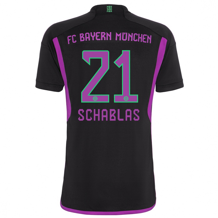 Niño Fútbol Camiseta Matteo Schablas #21 Negro 2ª Equipación 2023/24 México