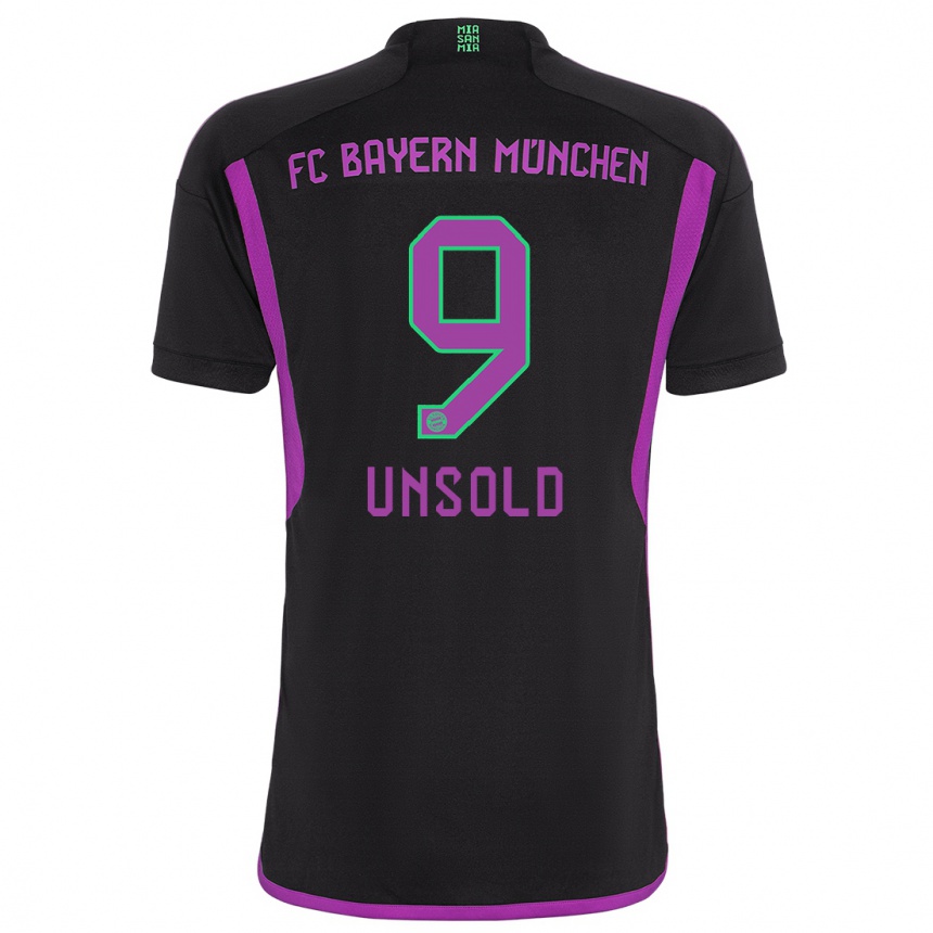 Niño Fútbol Camiseta Samuel Unsold #9 Negro 2ª Equipación 2023/24 México