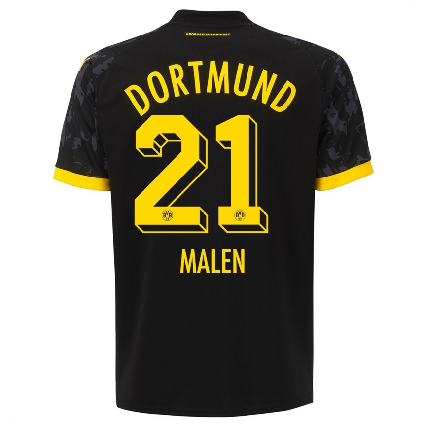 Niño Fútbol Camiseta Donyell Malen #21 Negro 2ª Equipación 2023/24 México