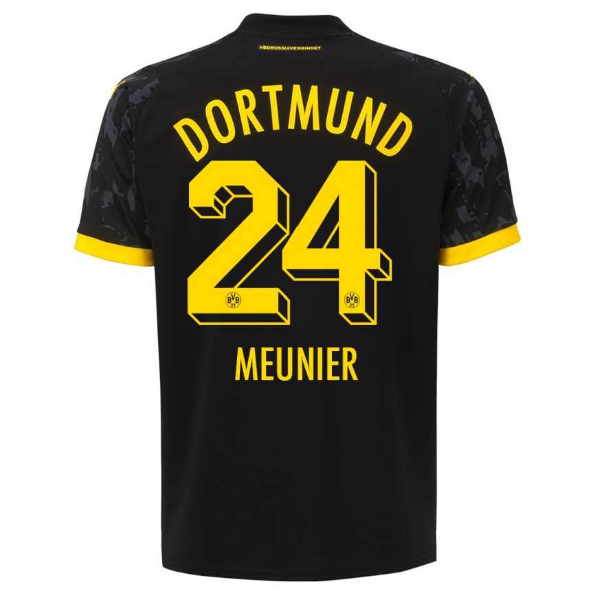 Niño Fútbol Camiseta Thomas Meunier #24 Negro 2ª Equipación 2023/24 México