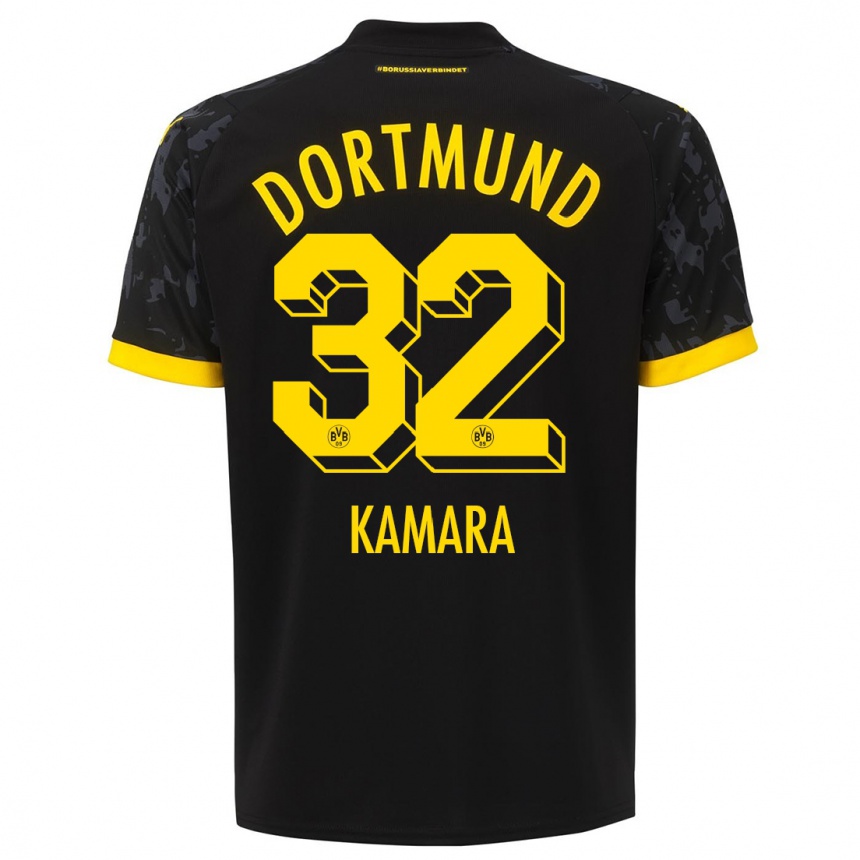 Niño Fútbol Camiseta Abdoulaye Kamara #32 Negro 2ª Equipación 2023/24 México