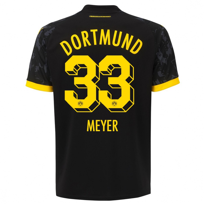 Niño Fútbol Camiseta Alexander Meyer #33 Negro 2ª Equipación 2023/24 México