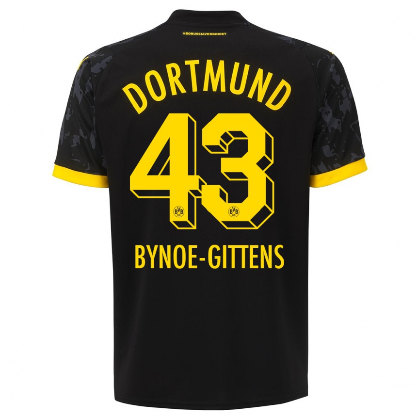 Niño Fútbol Camiseta Jamie Bynoe-Gittens #43 Negro 2ª Equipación 2023/24 México