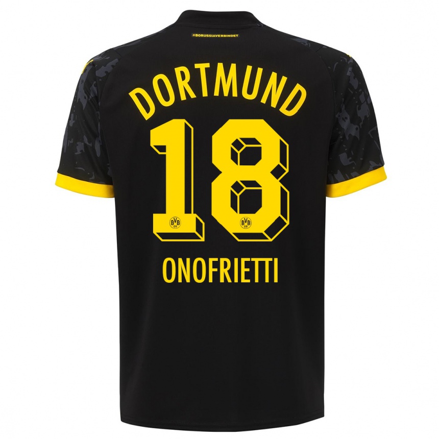 Niño Fútbol Camiseta Vincenzo Onofrietti #18 Negro 2ª Equipación 2023/24 México