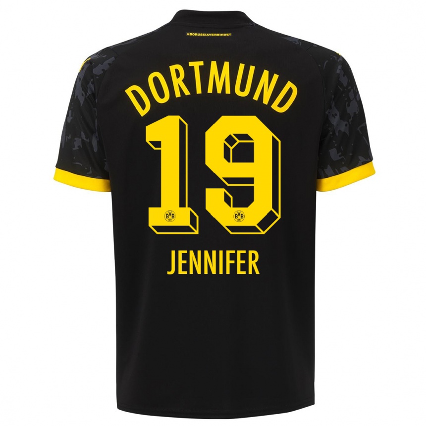 Niño Fútbol Camiseta Gutierrez Bermejo Jennifer #19 Negro 2ª Equipación 2023/24 México