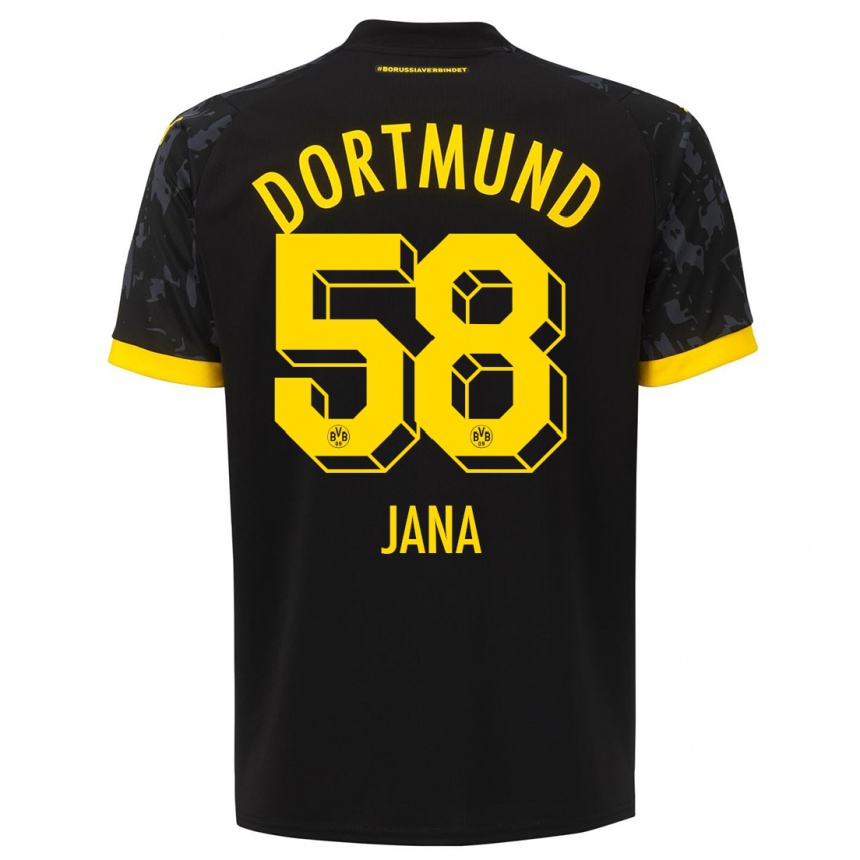 Niño Fútbol Camiseta Nordberg Jana #58 Negro 2ª Equipación 2023/24 México