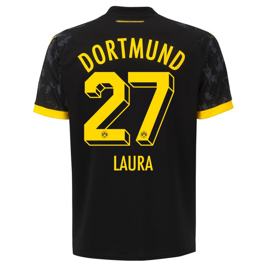 Niño Fútbol Camiseta Van Der Heijden Laura #27 Negro 2ª Equipación 2023/24 México