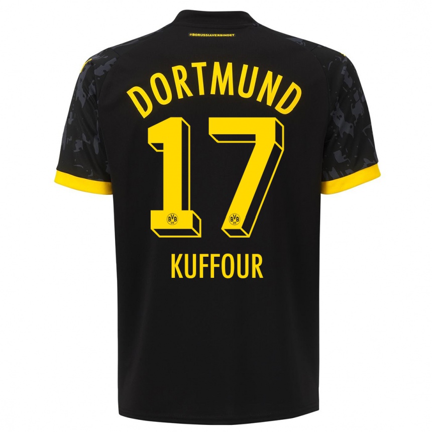 Niño Fútbol Camiseta Lloyd-Addo Kuffour #17 Negro 2ª Equipación 2023/24 México