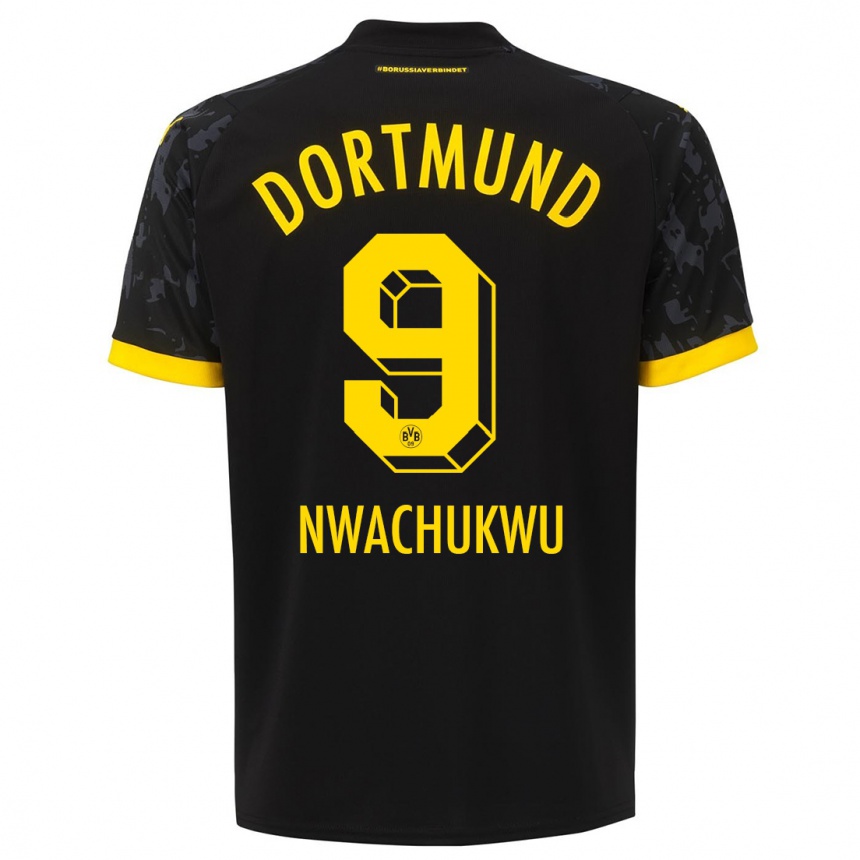 Niño Fútbol Camiseta Isaak Nwachukwu #9 Negro 2ª Equipación 2023/24 México