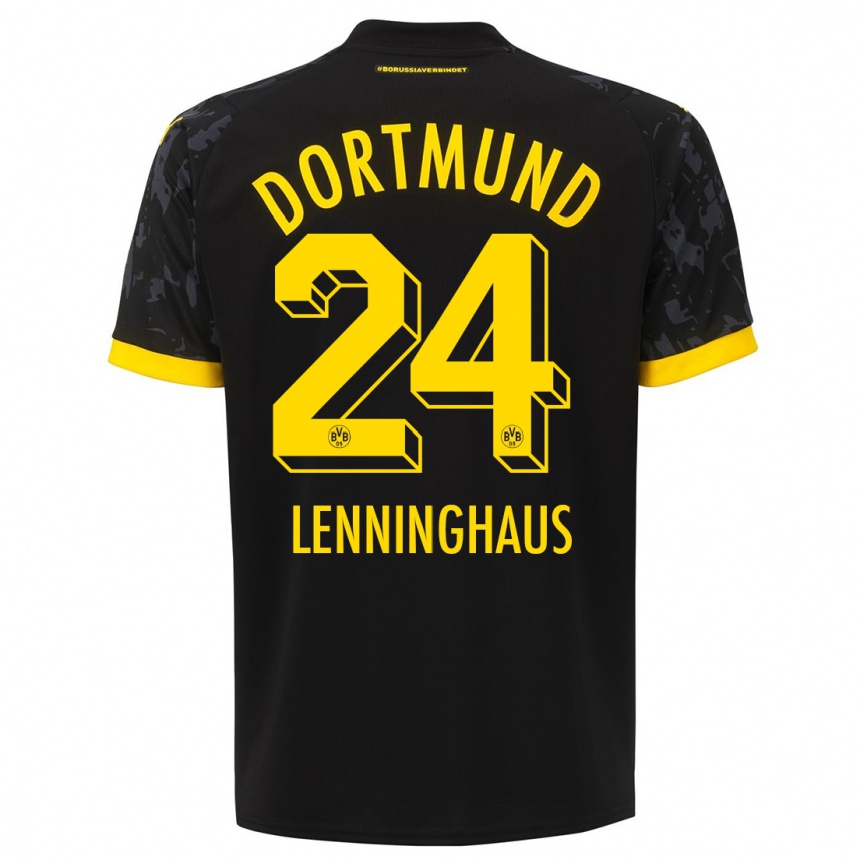 Niño Fútbol Camiseta Mika Lenninghaus #24 Negro 2ª Equipación 2023/24 México