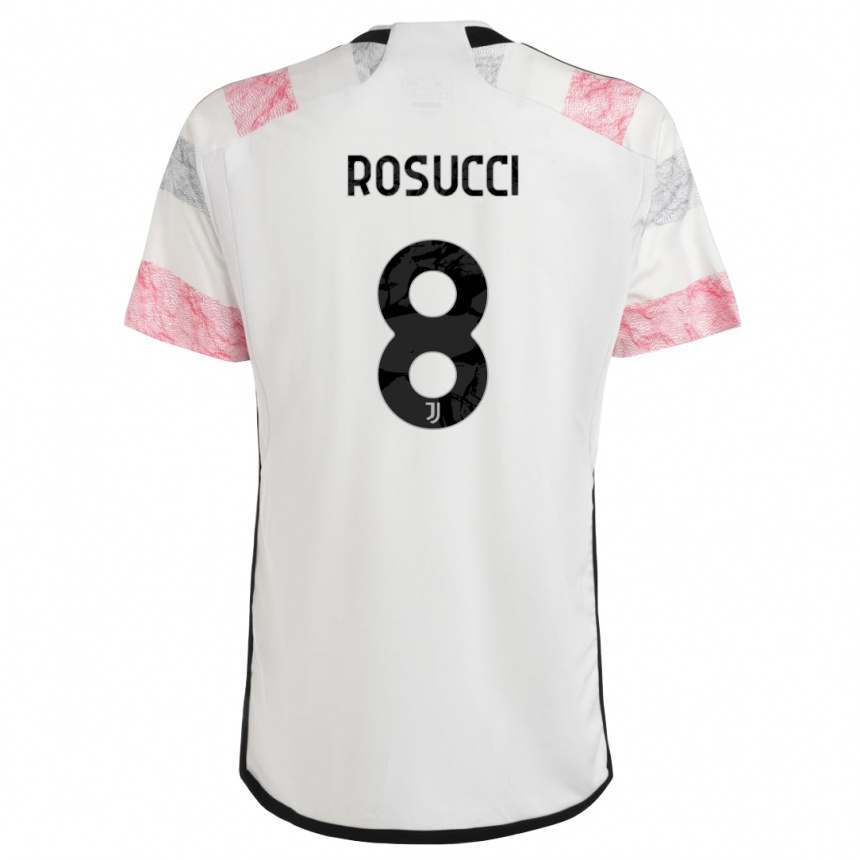 Niño Fútbol Camiseta Martina Rosucci #8 Blanco Rosa 2ª Equipación 2023/24 México