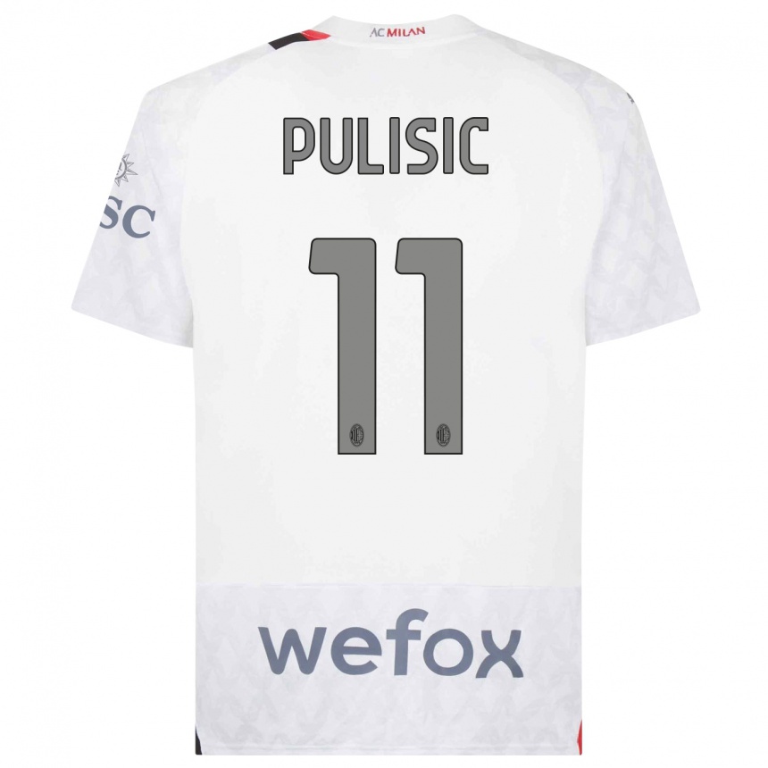 Niño Fútbol Camiseta Christian Pulisic #11 Blanco 2ª Equipación 2023/24 México