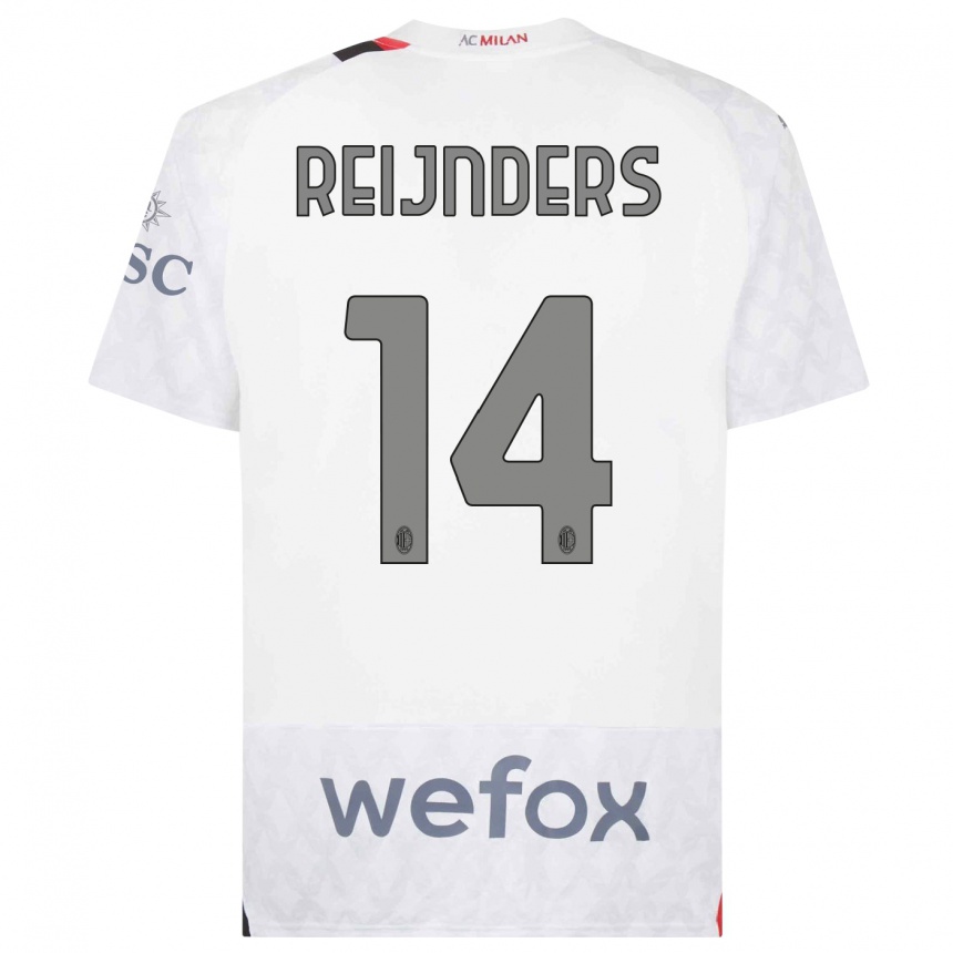 Niño Fútbol Camiseta Tijjani Reijnders #14 Blanco 2ª Equipación 2023/24 México