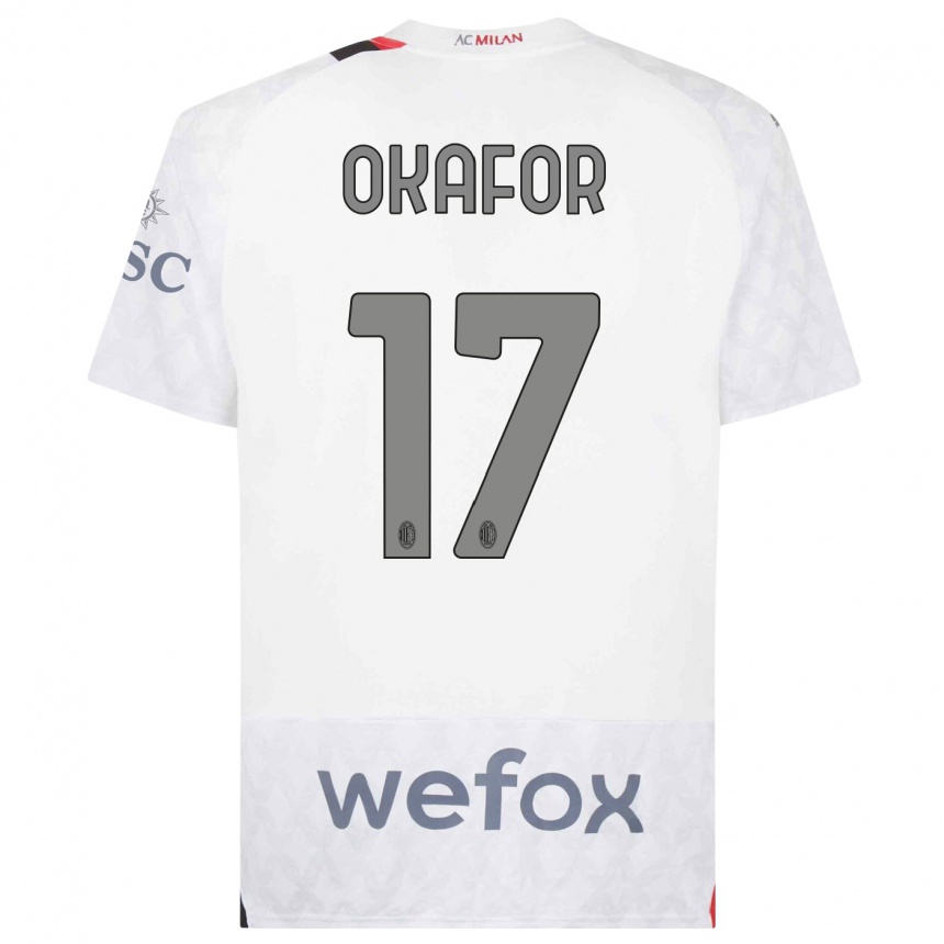 Niño Fútbol Camiseta Noah Okafor #17 Blanco 2ª Equipación 2023/24 México