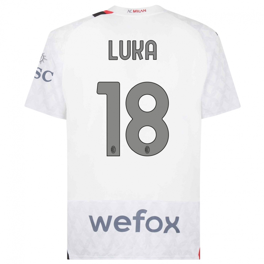 Niño Fútbol Camiseta Luka Romero #18 Blanco 2ª Equipación 2023/24 México