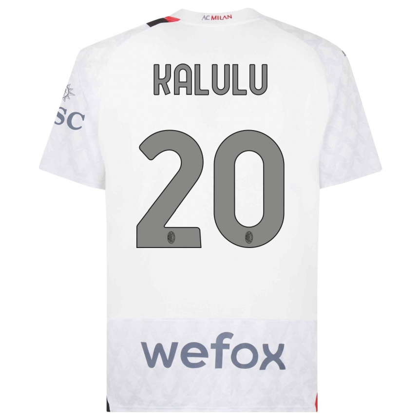 Niño Fútbol Camiseta Pierre Kalulu #20 Blanco 2ª Equipación 2023/24 México