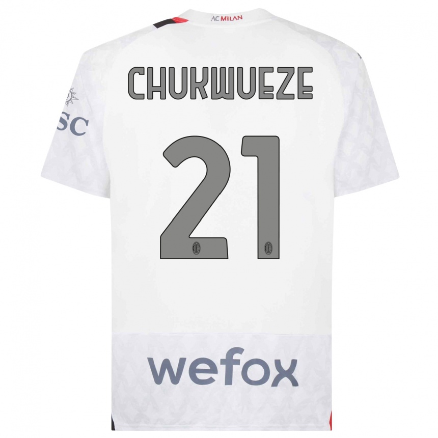 Niño Fútbol Camiseta Samuel Chukwueze #21 Blanco 2ª Equipación 2023/24 México