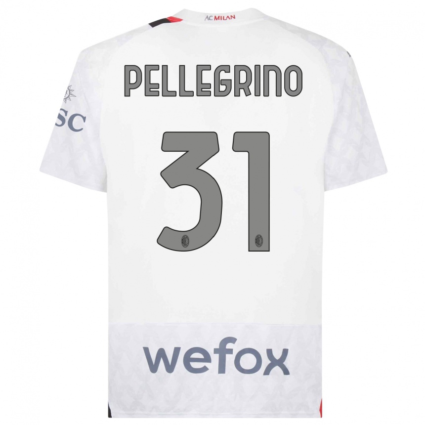 Niño Fútbol Camiseta Marco Pellegrino #31 Blanco 2ª Equipación 2023/24 México