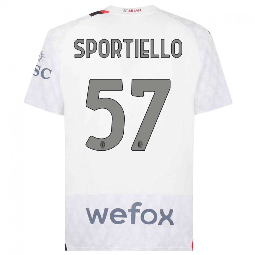 Niño Fútbol Camiseta Marco Sportiello #57 Blanco 2ª Equipación 2023/24 México