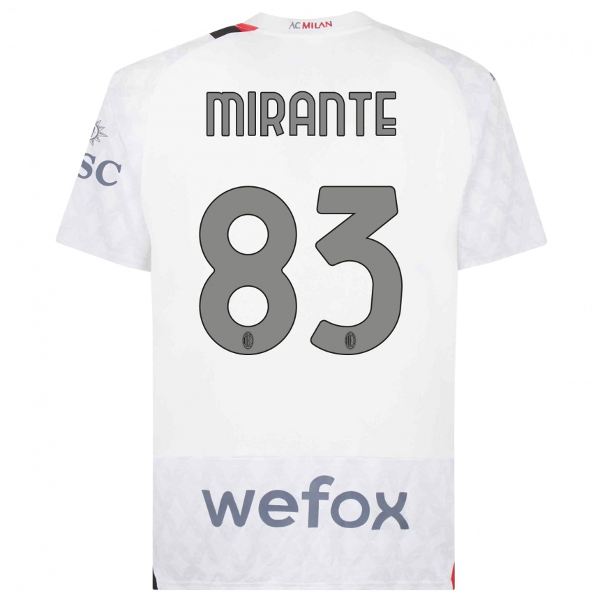 Niño Fútbol Camiseta Antonio Mirante #83 Blanco 2ª Equipación 2023/24 México