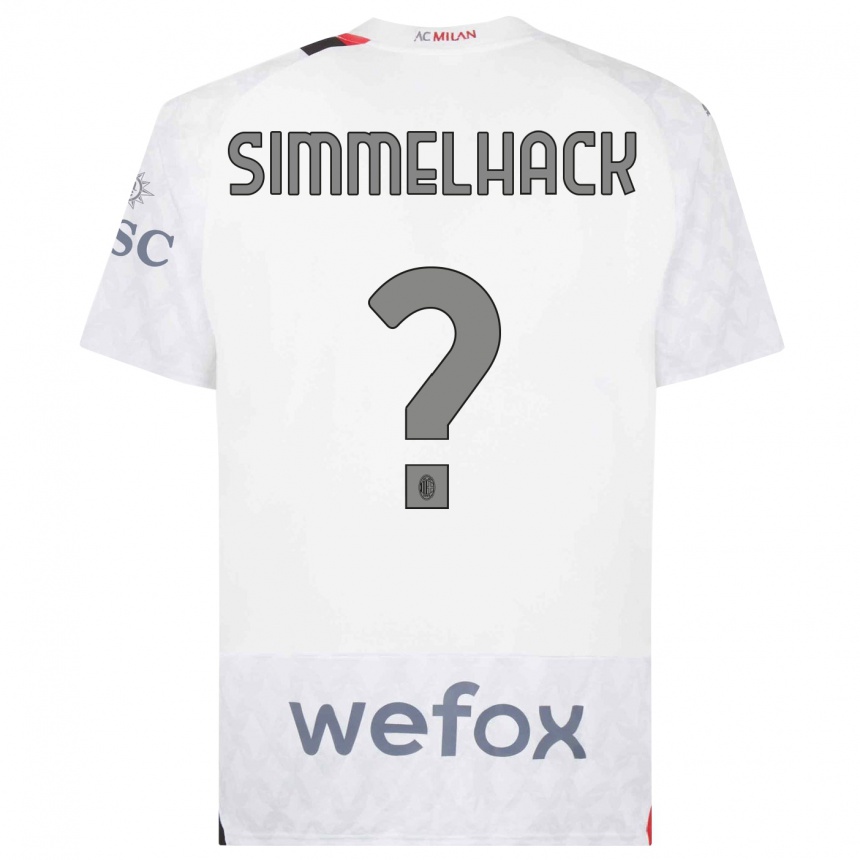 Niño Fútbol Camiseta Alexander Simmelhack #0 Blanco 2ª Equipación 2023/24 México