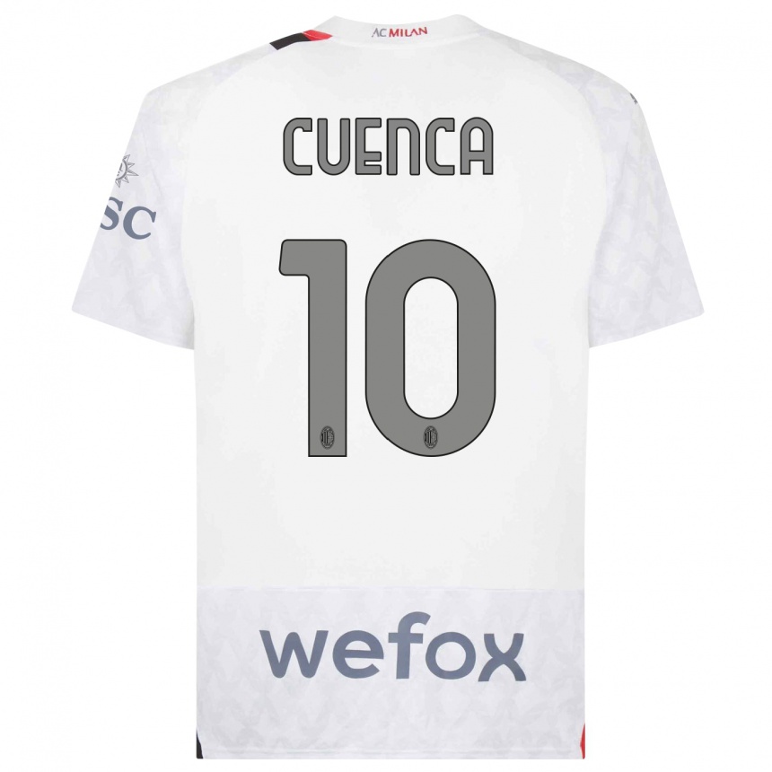 Niño Fútbol Camiseta Hugo Cuenca #10 Blanco 2ª Equipación 2023/24 México