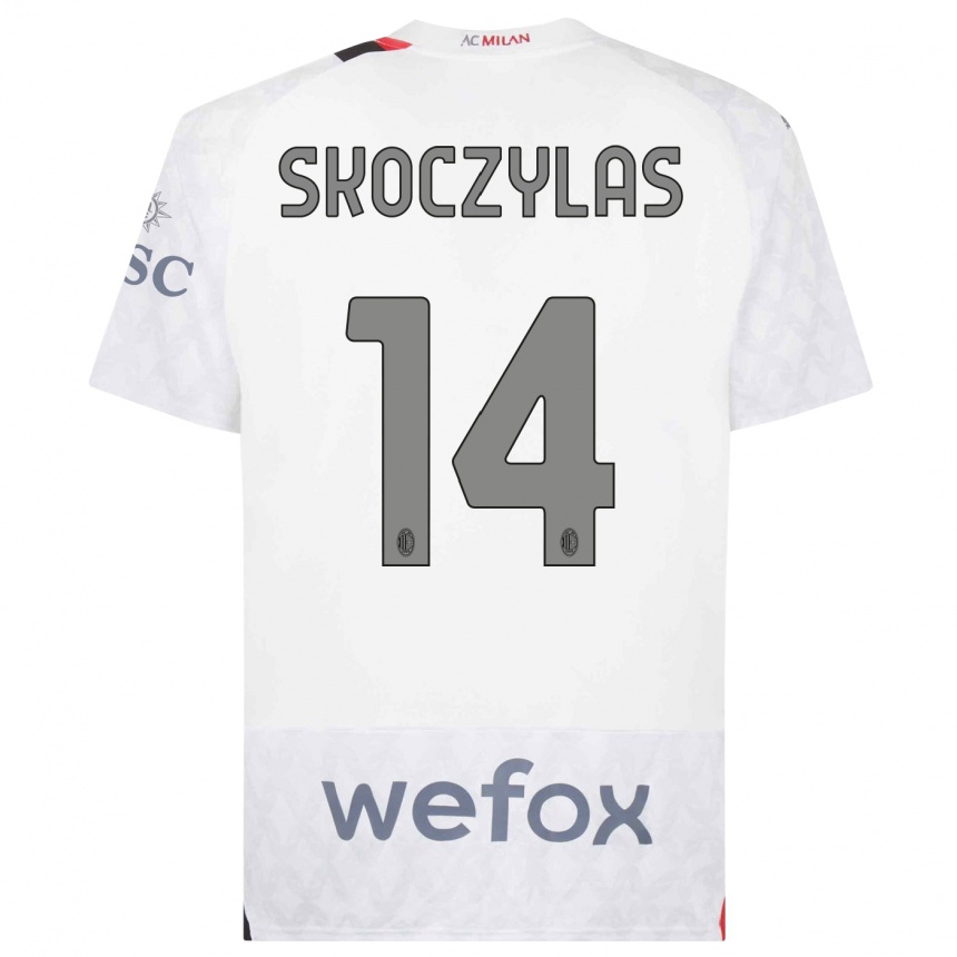 Niño Fútbol Camiseta Mateusz Skoczylas #14 Blanco 2ª Equipación 2023/24 México