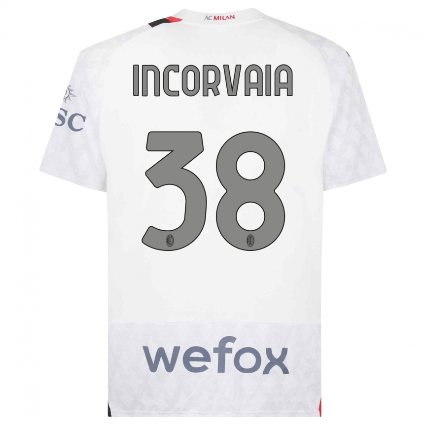 Niño Fútbol Camiseta Giovanni Incorvaia #38 Blanco 2ª Equipación 2023/24 México