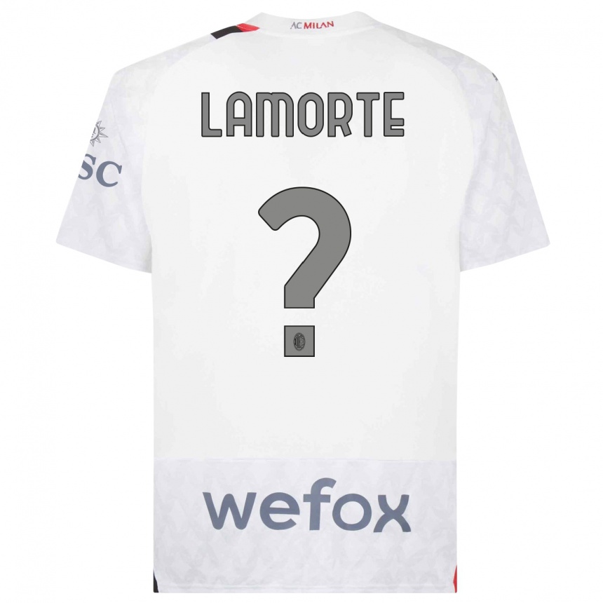 Niño Fútbol Camiseta Alessandro Lamorte #0 Blanco 2ª Equipación 2023/24 México