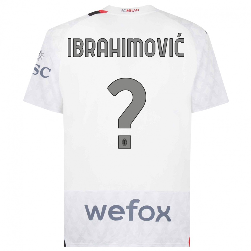 Niño Fútbol Camiseta Maximilian Ibrahimović #0 Blanco 2ª Equipación 2023/24 México