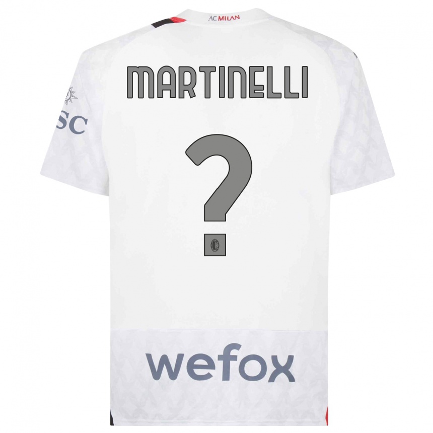 Niño Fútbol Camiseta Riccardo Martinelli #0 Blanco 2ª Equipación 2023/24 México