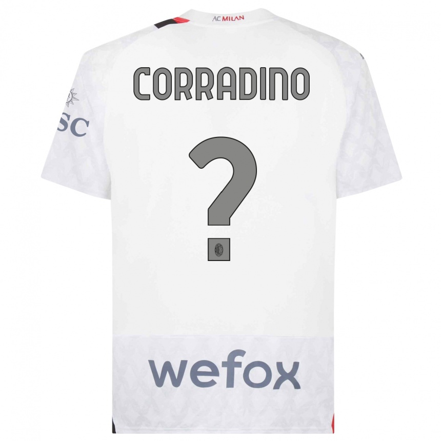 Niño Fútbol Camiseta Riccardo Corradino #0 Blanco 2ª Equipación 2023/24 México