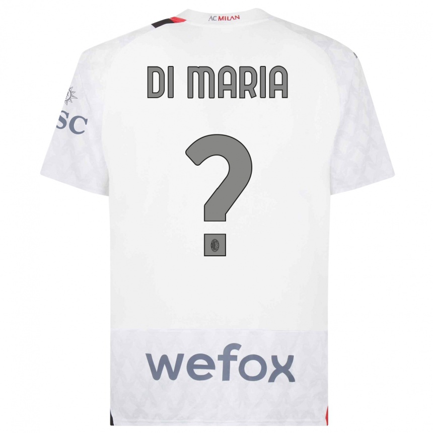 Niño Fútbol Camiseta Alessandro Di Maria #0 Blanco 2ª Equipación 2023/24 México