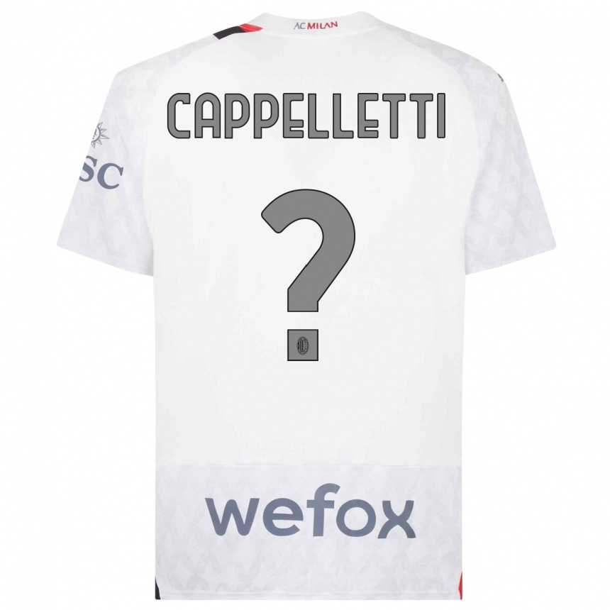 Niño Fútbol Camiseta Mattia Cappelletti #0 Blanco 2ª Equipación 2023/24 México