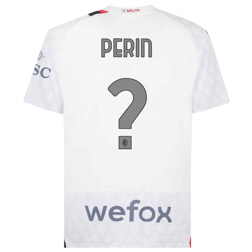 Niño Fútbol Camiseta Ernesto Perin #0 Blanco 2ª Equipación 2023/24 México